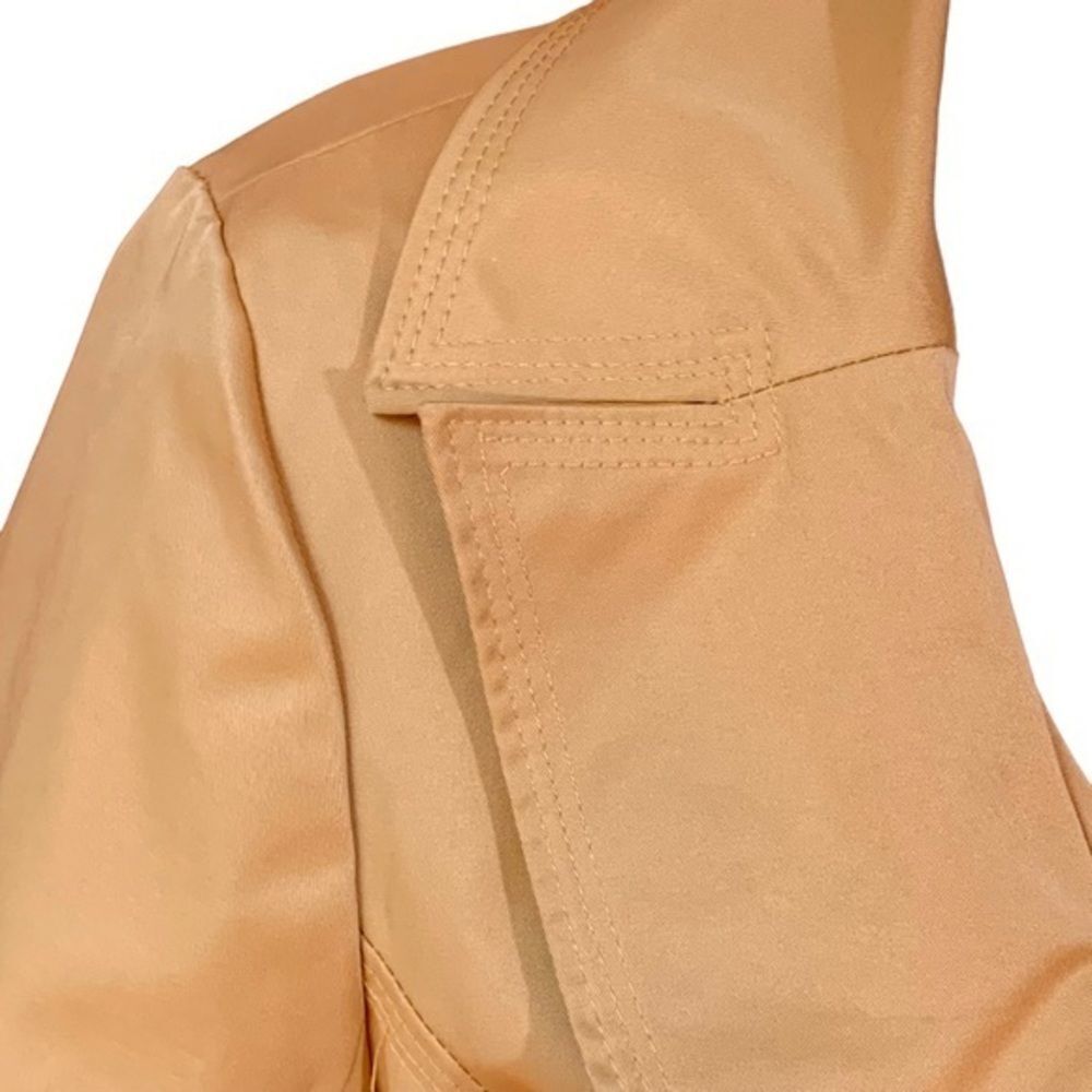 SANDRO Women’s Mustard‎ Yellow Gold Belted Trench Coat Jacket - Picture 3 of 11